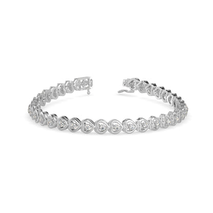 Blaze Diamond Tennis Bracelet-Silver