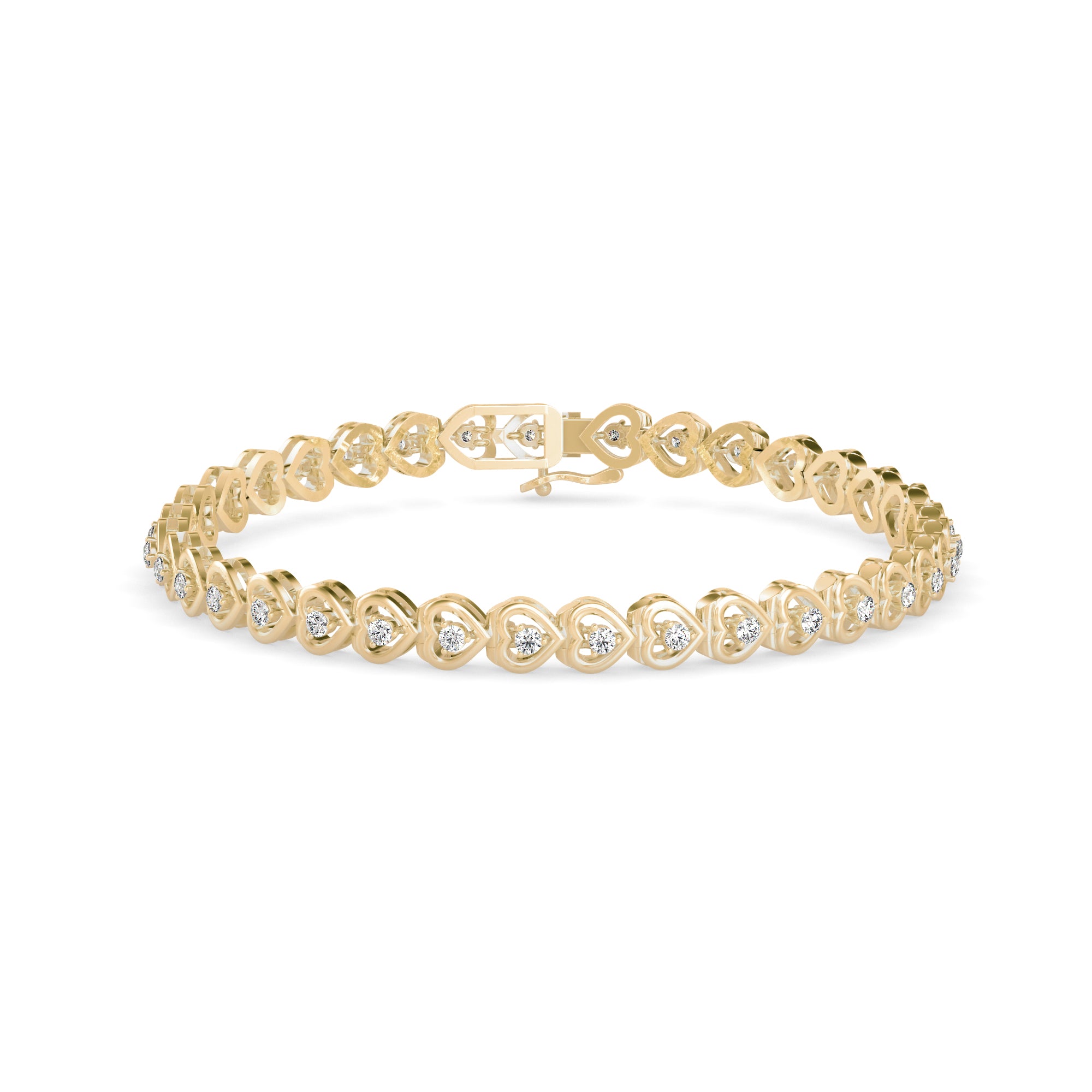 Blaze Diamond Tennis Bracelet-Golden