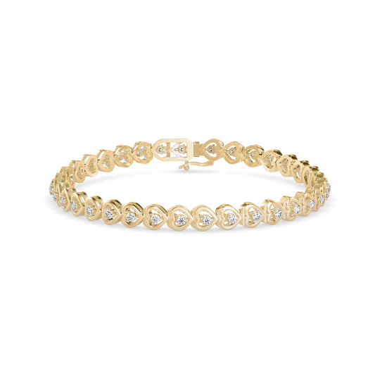 Blaze Diamond Tennis Bracelet-Golden