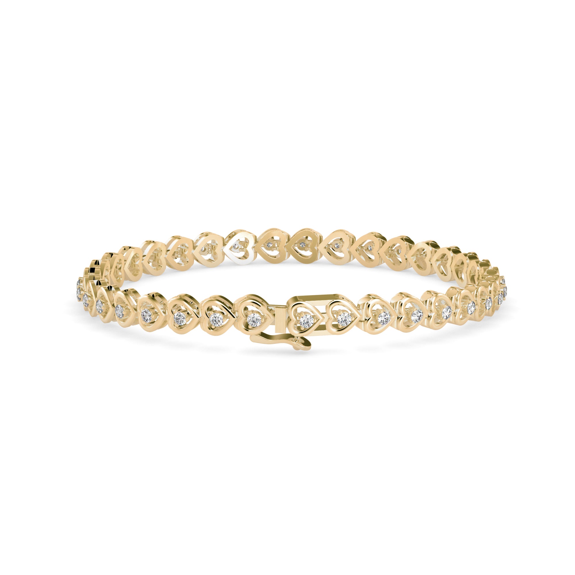 Blaze Diamond Tennis Bracelet-Golden