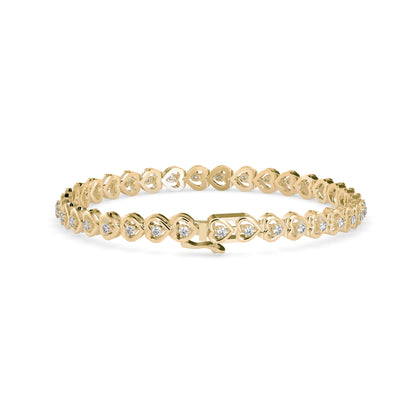 Blaze Diamond Tennis Bracelet-Golden