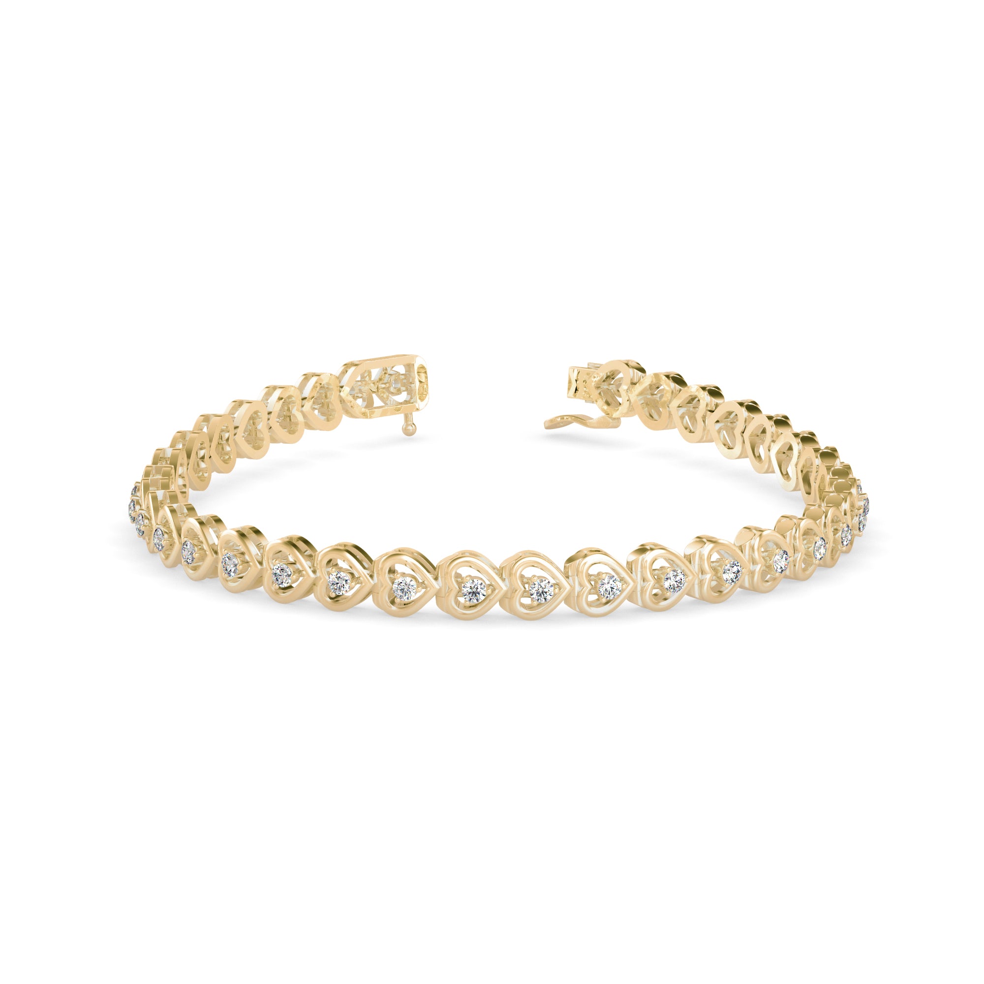Blaze Diamond Tennis Bracelet-Golden
