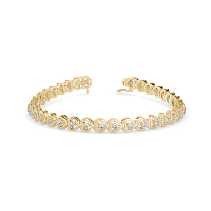 Blaze Diamond Tennis Bracelet-Golden