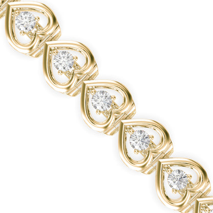 Blaze Diamond Tennis Bracelet-Golden