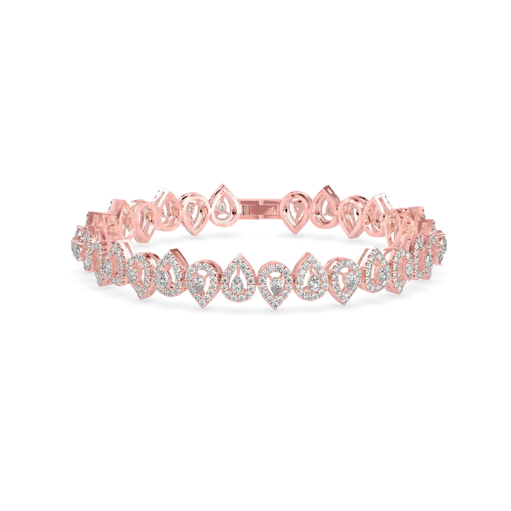 Classical Tennis Diamond Bracelet-Rose Gold