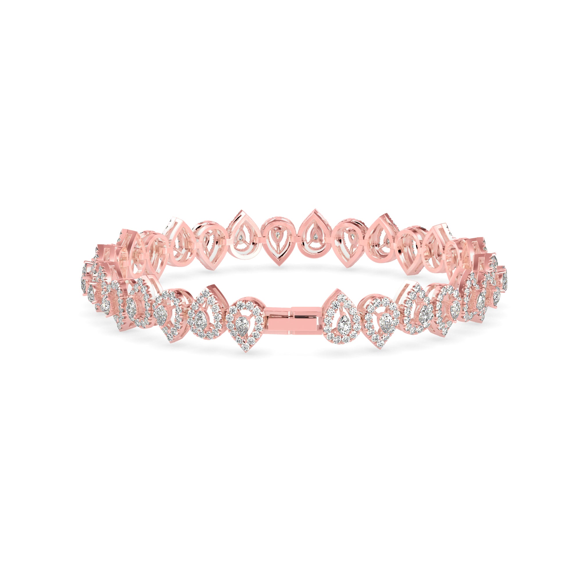 Classical Tennis Diamond Bracelet-Rose Gold