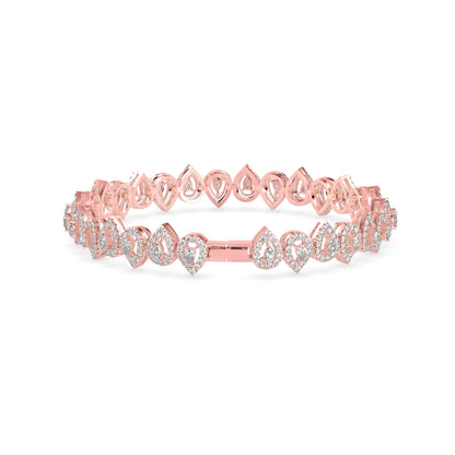 Classical Tennis Diamond Bracelet-Rose Gold