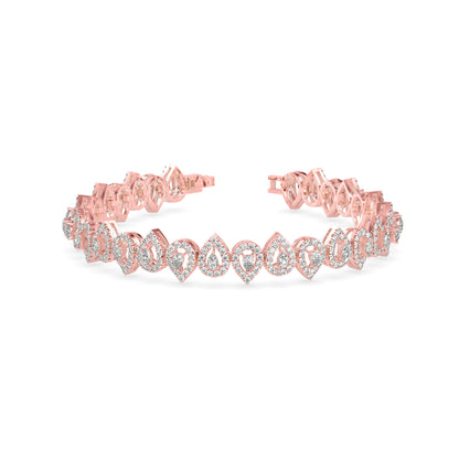 Classical Tennis Diamond Bracelet-Rose Gold