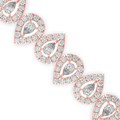 Classical Tennis Diamond Bracelet-Rose Gold