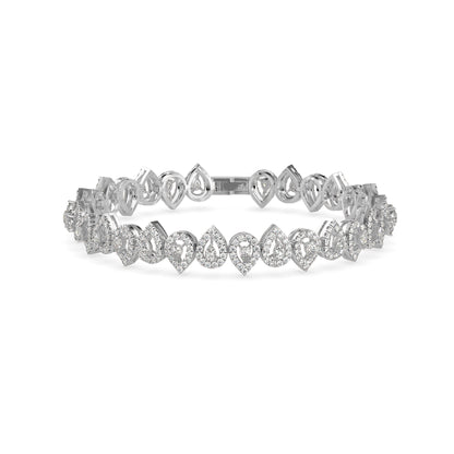 Classical Tennis Diamond Bracelet-Silver