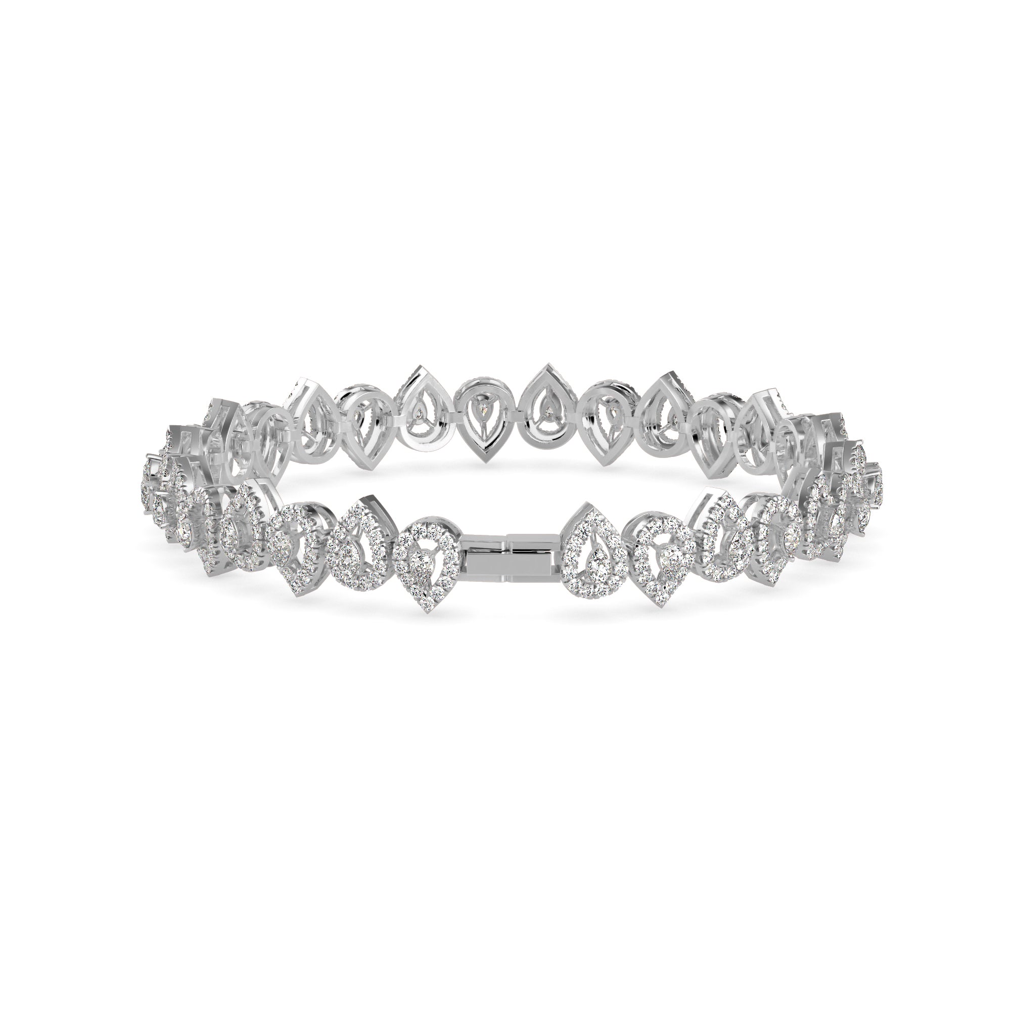 Classical Tennis Diamond Bracelet-Silver