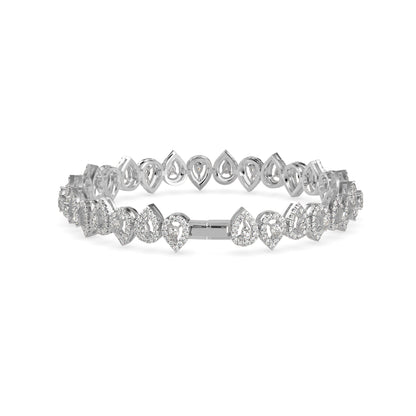 Classical Tennis Diamond Bracelet-Silver