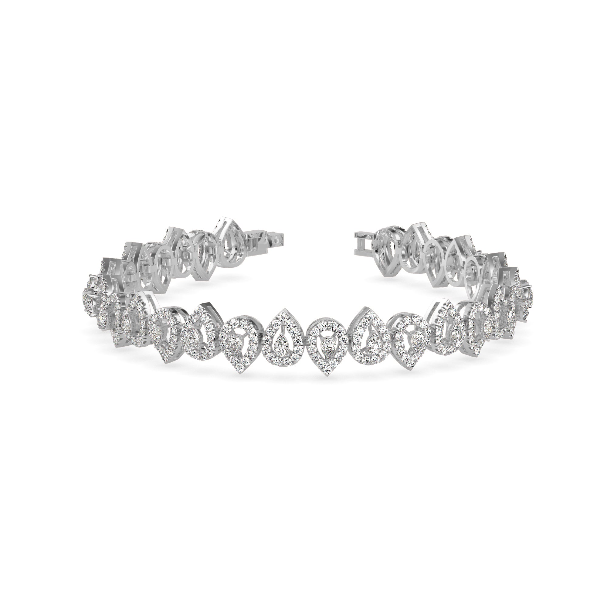 Classical Tennis Diamond Bracelet-Silver