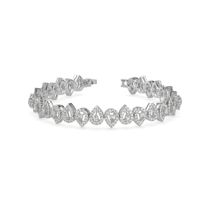Classical Tennis Diamond Bracelet-Silver