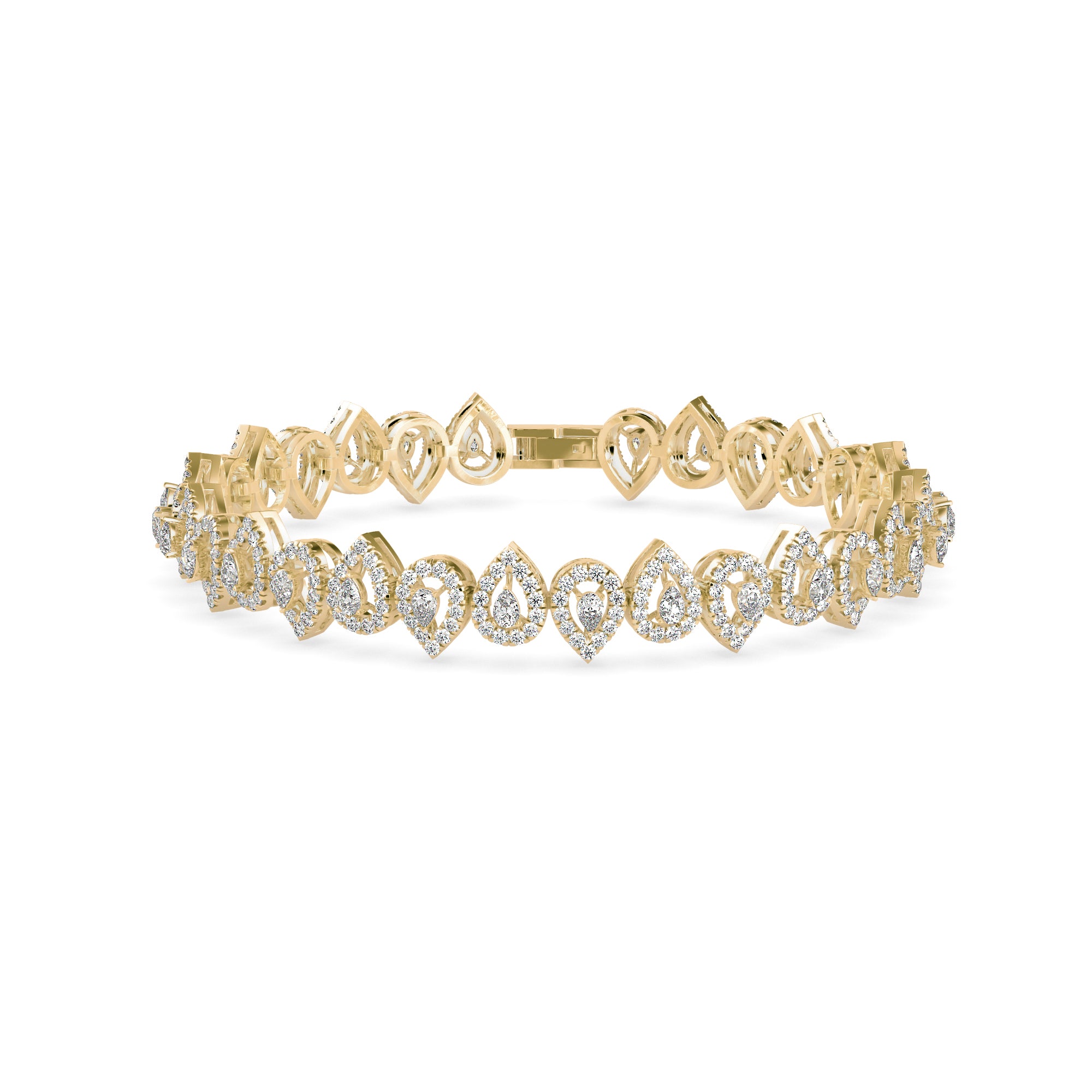 Classical Tennis Diamond Bracelet-Golden