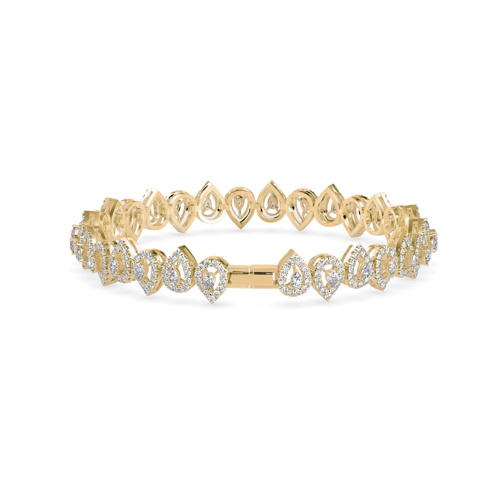 Classical Tennis Diamond Bracelet-Golden