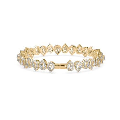 Classical Tennis Diamond Bracelet-Golden