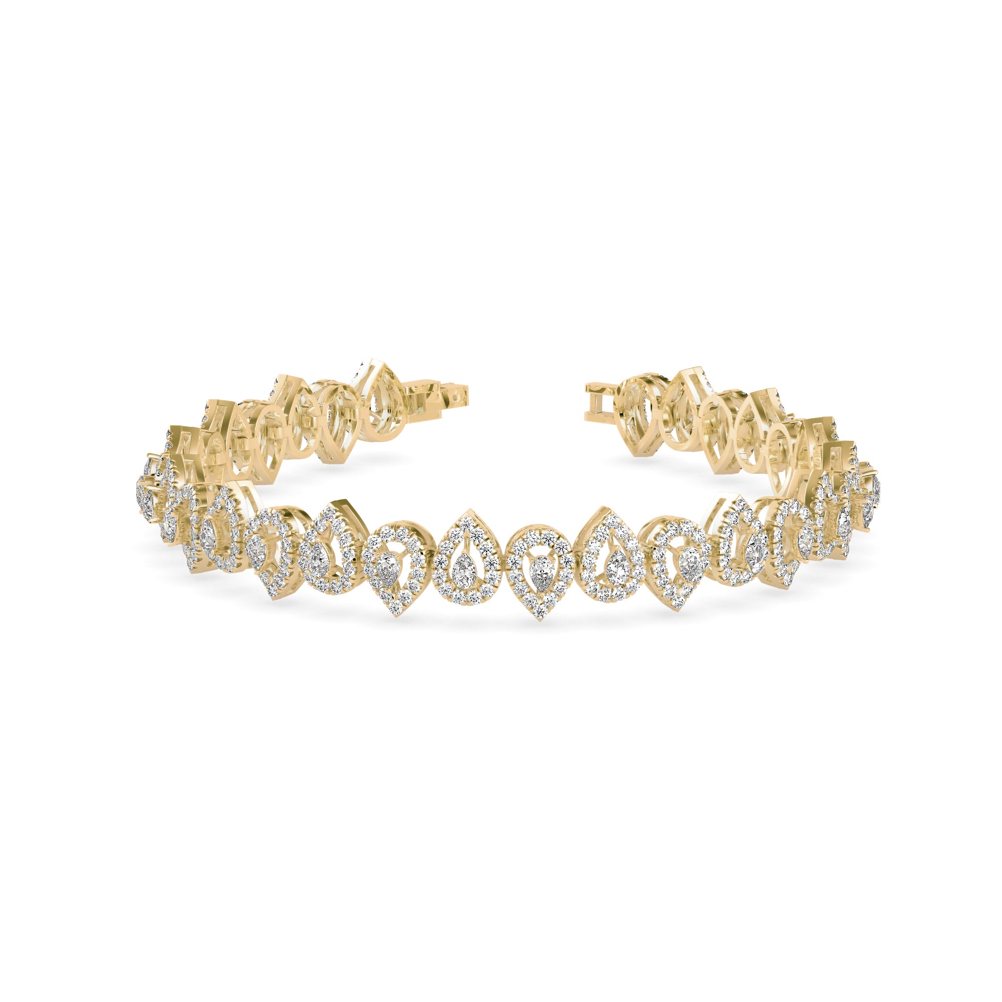 Classical Tennis Diamond Bracelet-Golden