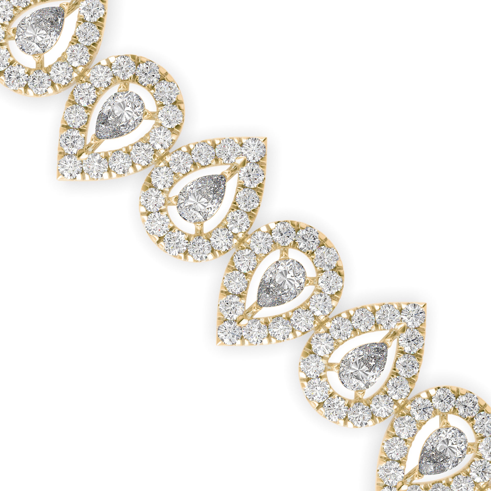 Classical Tennis Diamond Bracelet-Golden