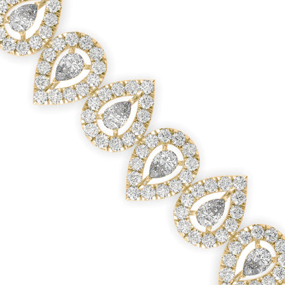 Classical Tennis Diamond Bracelet-Golden