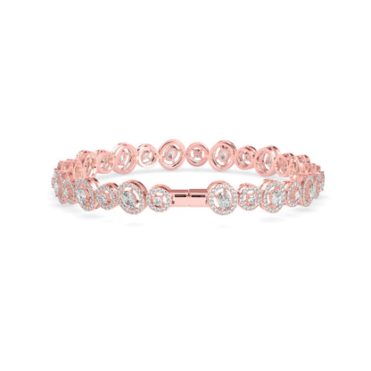 Ancient Tennis Diamond Bracelet-Rose Gold