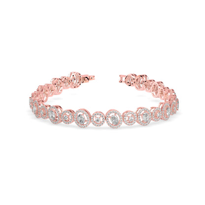 Ancient Tennis Diamond Bracelet-Rose Gold