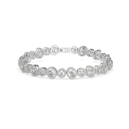 Ancient Tennis Diamond Bracelet-Silver