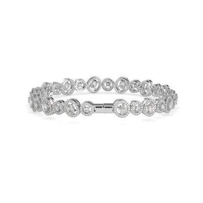 Ancient Tennis Diamond Bracelet-Silver