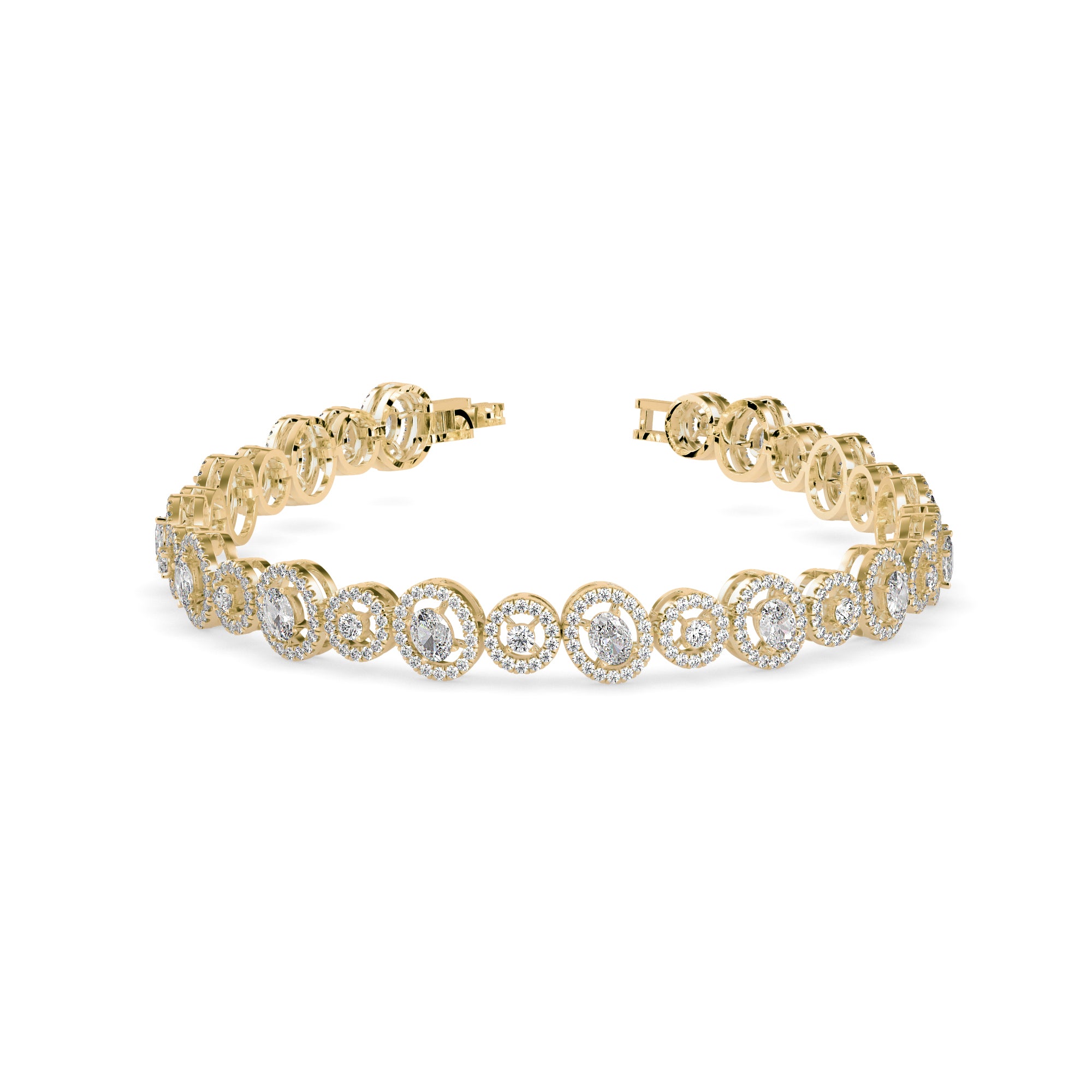 Ancient Tennis Diamond Bracelet-Golden