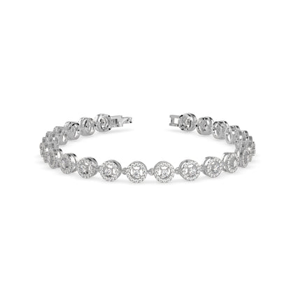 Saphires Tennis Diamond Bracelet-Silver