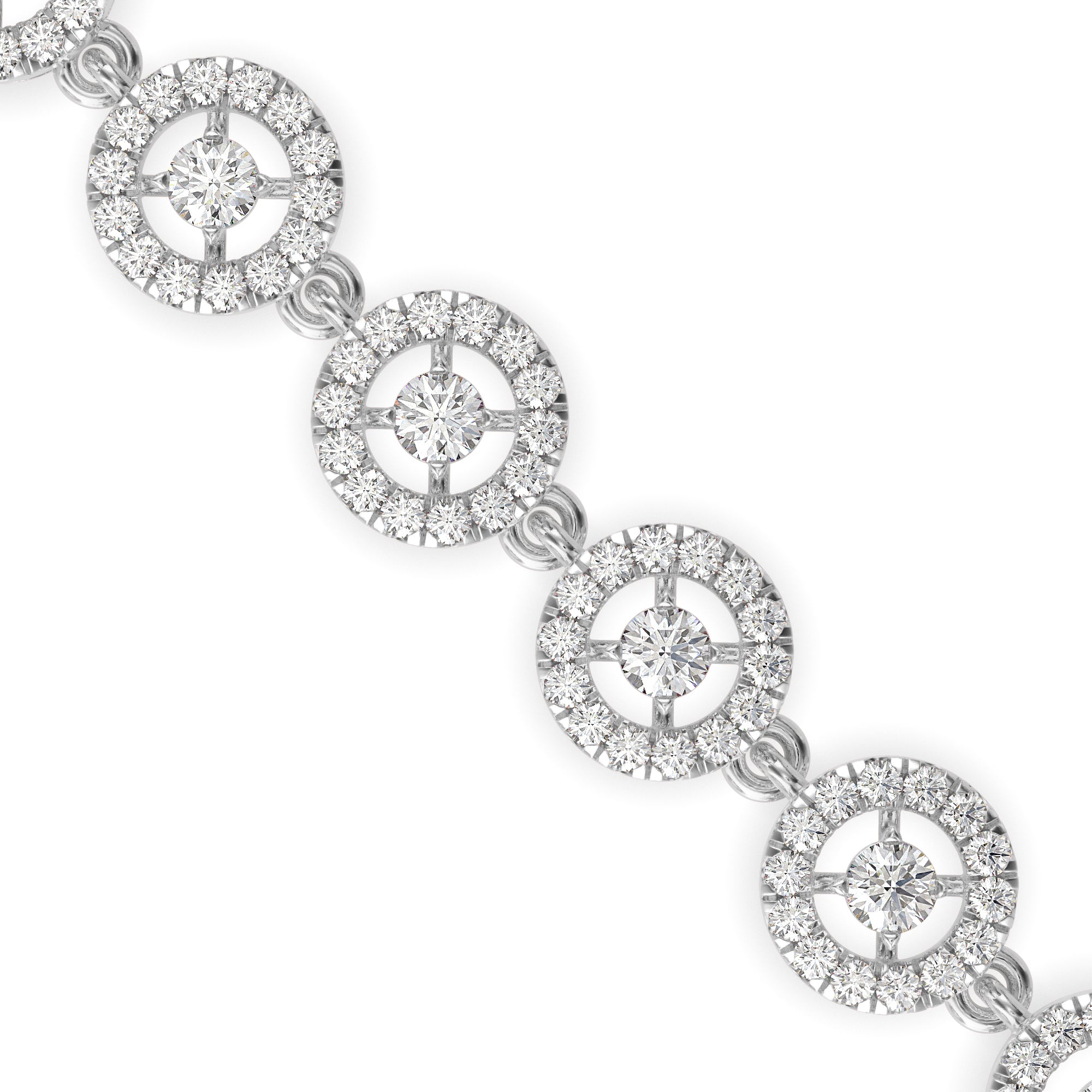 Saphires Tennis Diamond Bracelet-Silver