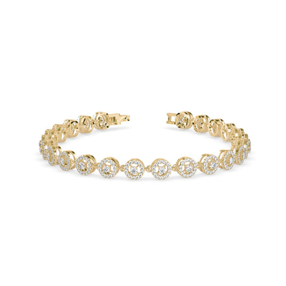 Saphires Tennis Diamond Bracelet-Golden