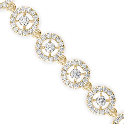 Saphires Tennis Diamond Bracelet-Golden