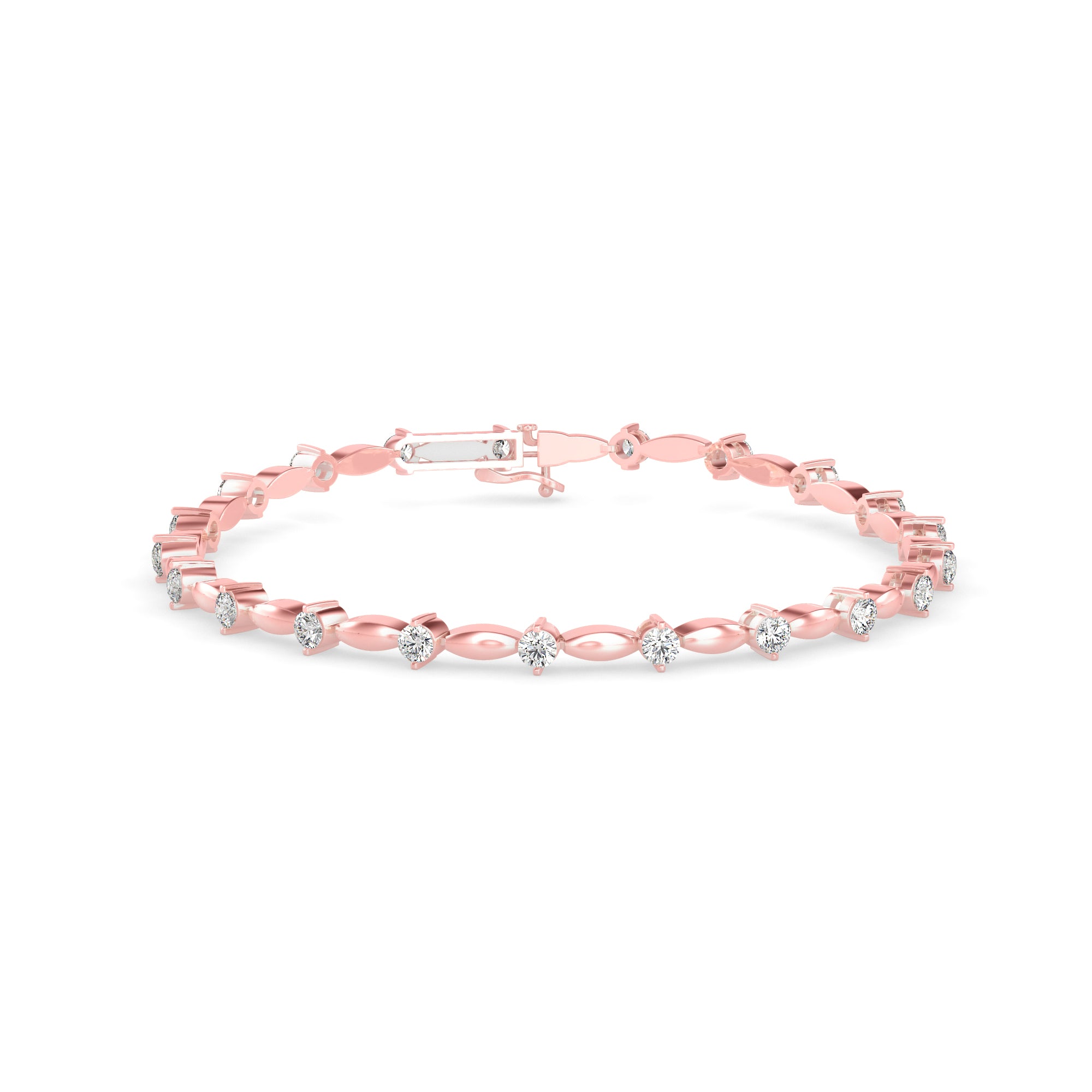 Diamond Vieira Tennis Bracelet-Rose Gold