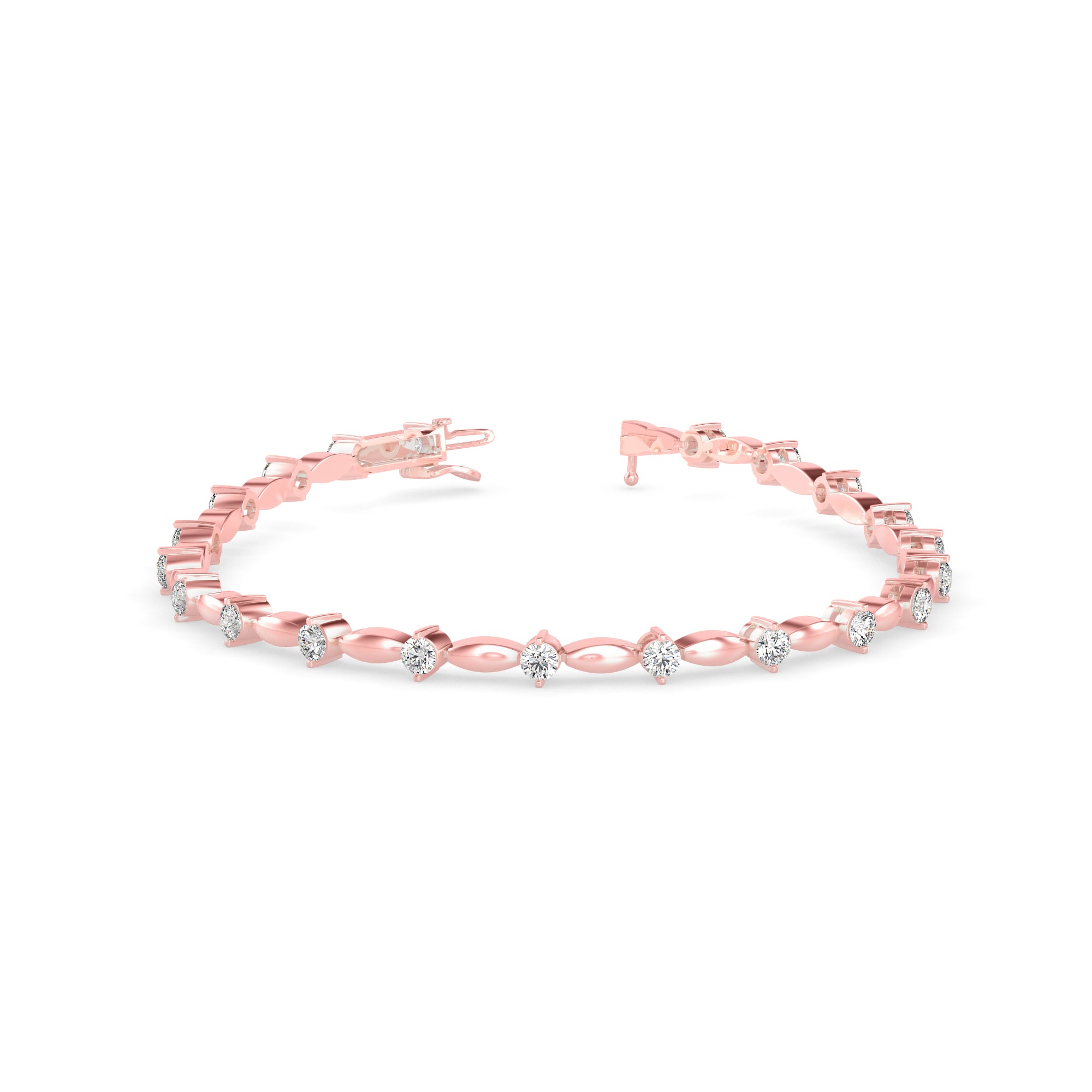 Diamond Vieira Tennis Bracelet-Rose Gold