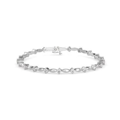 Diamond Vieira Tennis Bracelet-Silver