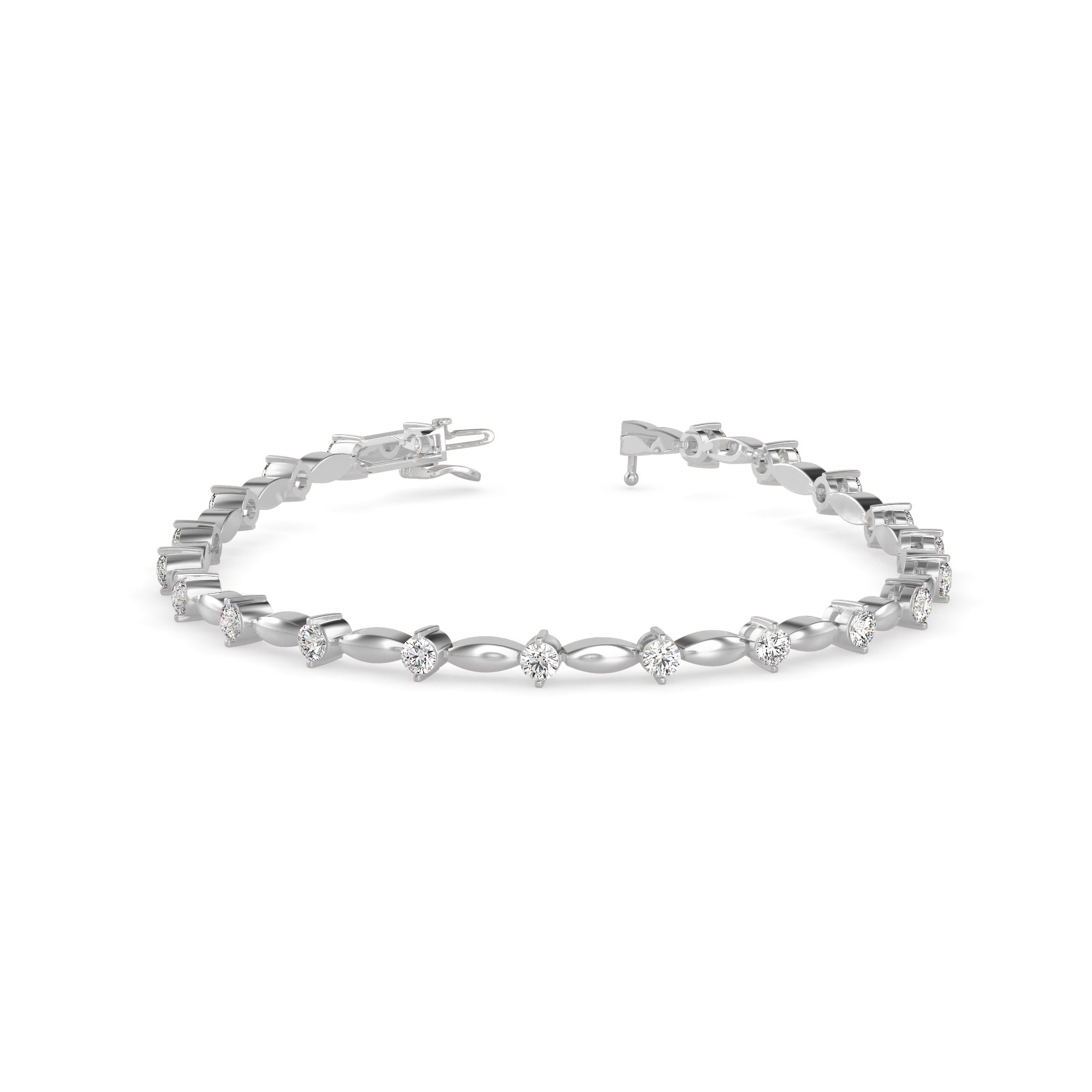 Diamond Vieira Tennis Bracelet-Silver