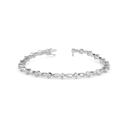 Diamond Vieira Tennis Bracelet-Silver