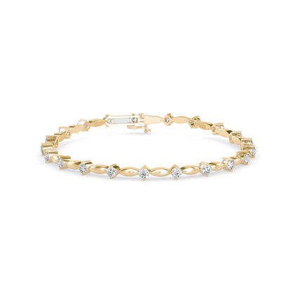 Diamond Vieira Tennis Bracelet-Golden