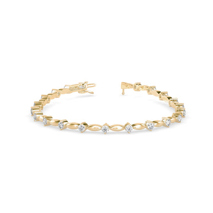 Diamond Vieira Tennis Bracelet-Golden