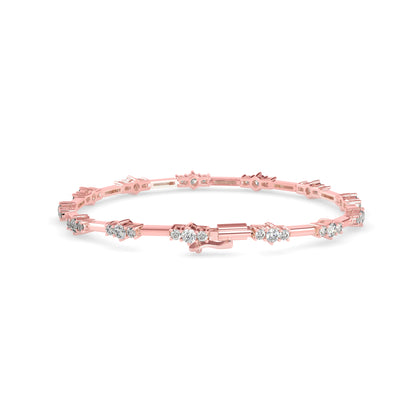 Diamond Gracious Tennis Bracelet-Rose Gold