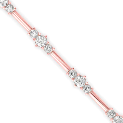 Diamond Gracious Tennis Bracelet-Rose Gold