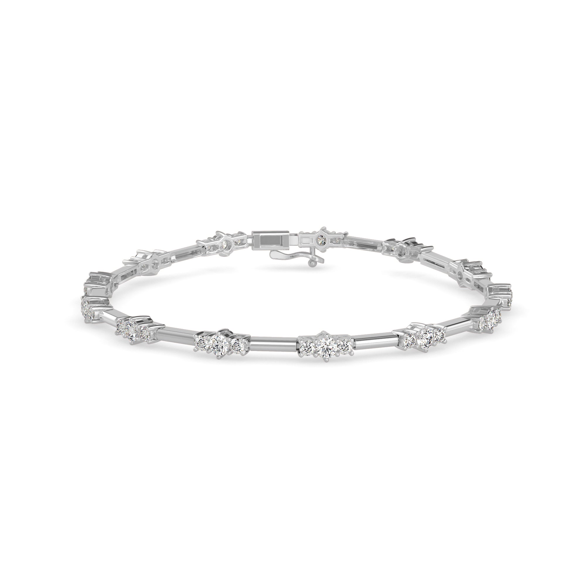 Diamond Gracious Tennis Bracelet-Silver