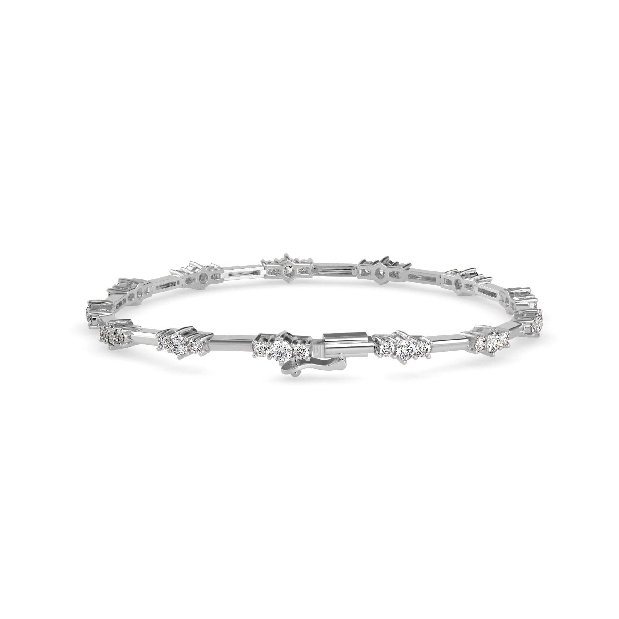 Diamond Gracious Tennis Bracelet-Silver