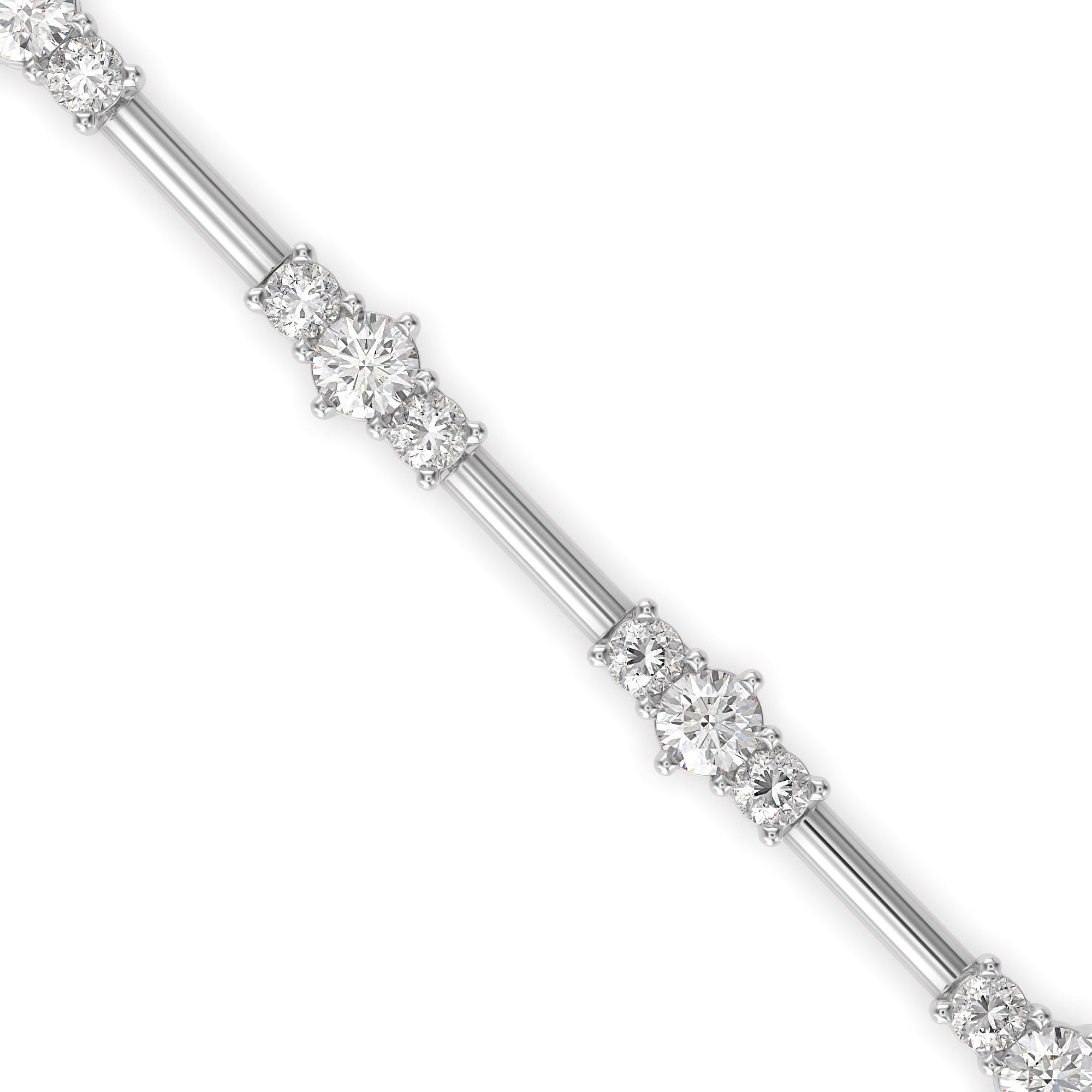 Diamond Gracious Tennis Bracelet-Silver