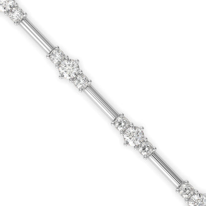 Diamond Gracious Tennis Bracelet-Silver
