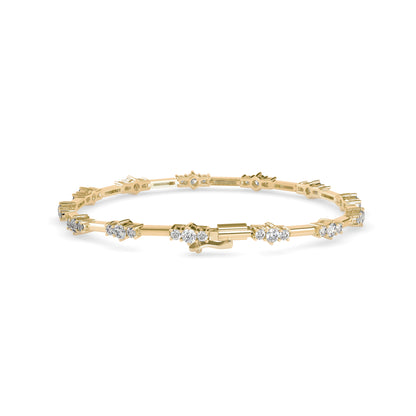 Diamond Gracious Tennis Bracelet-Golden