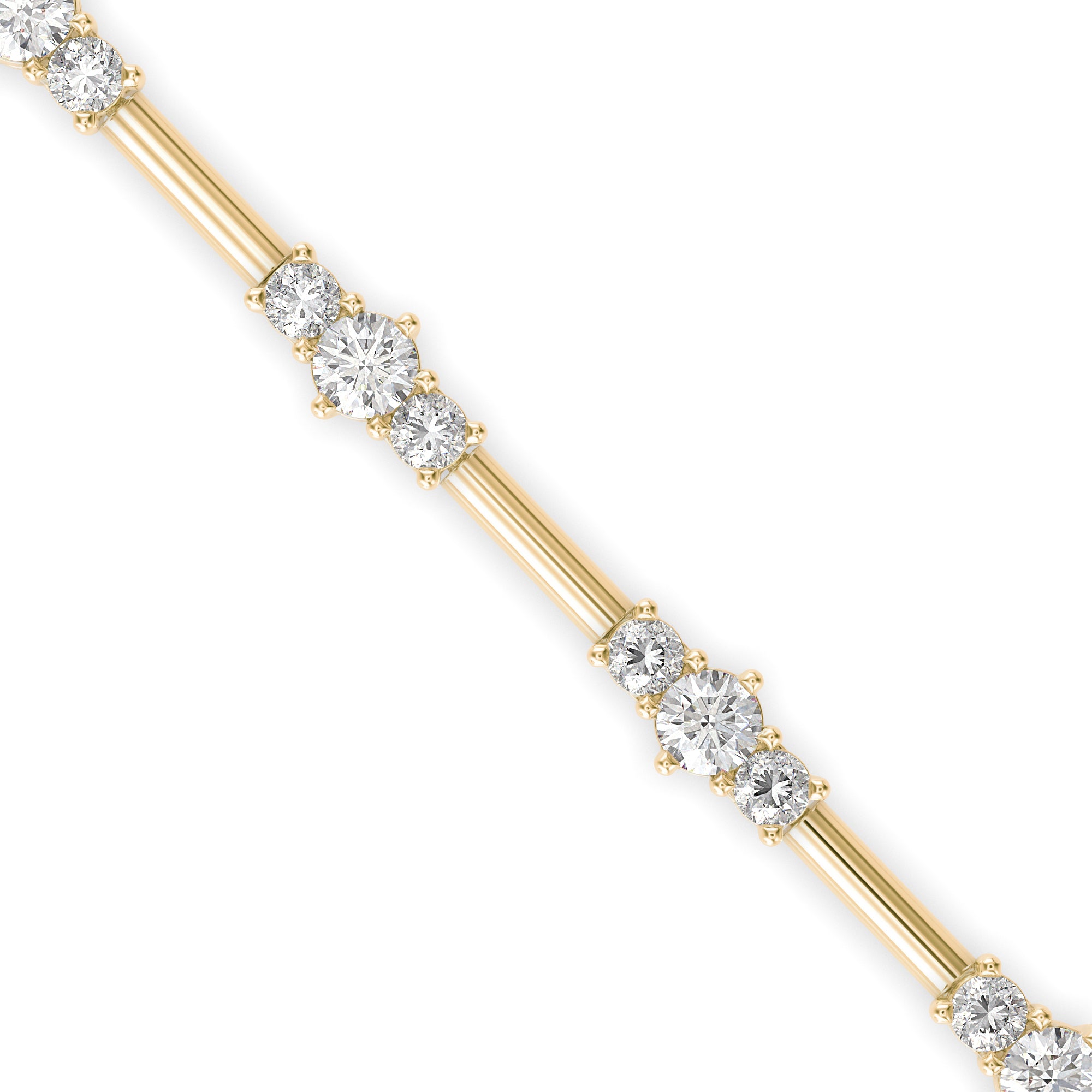 Diamond Gracious Tennis Bracelet-Golden