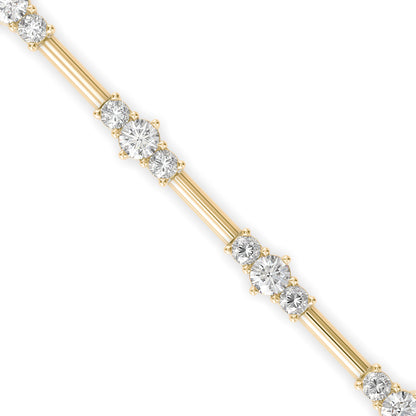Diamond Gracious Tennis Bracelet-Golden