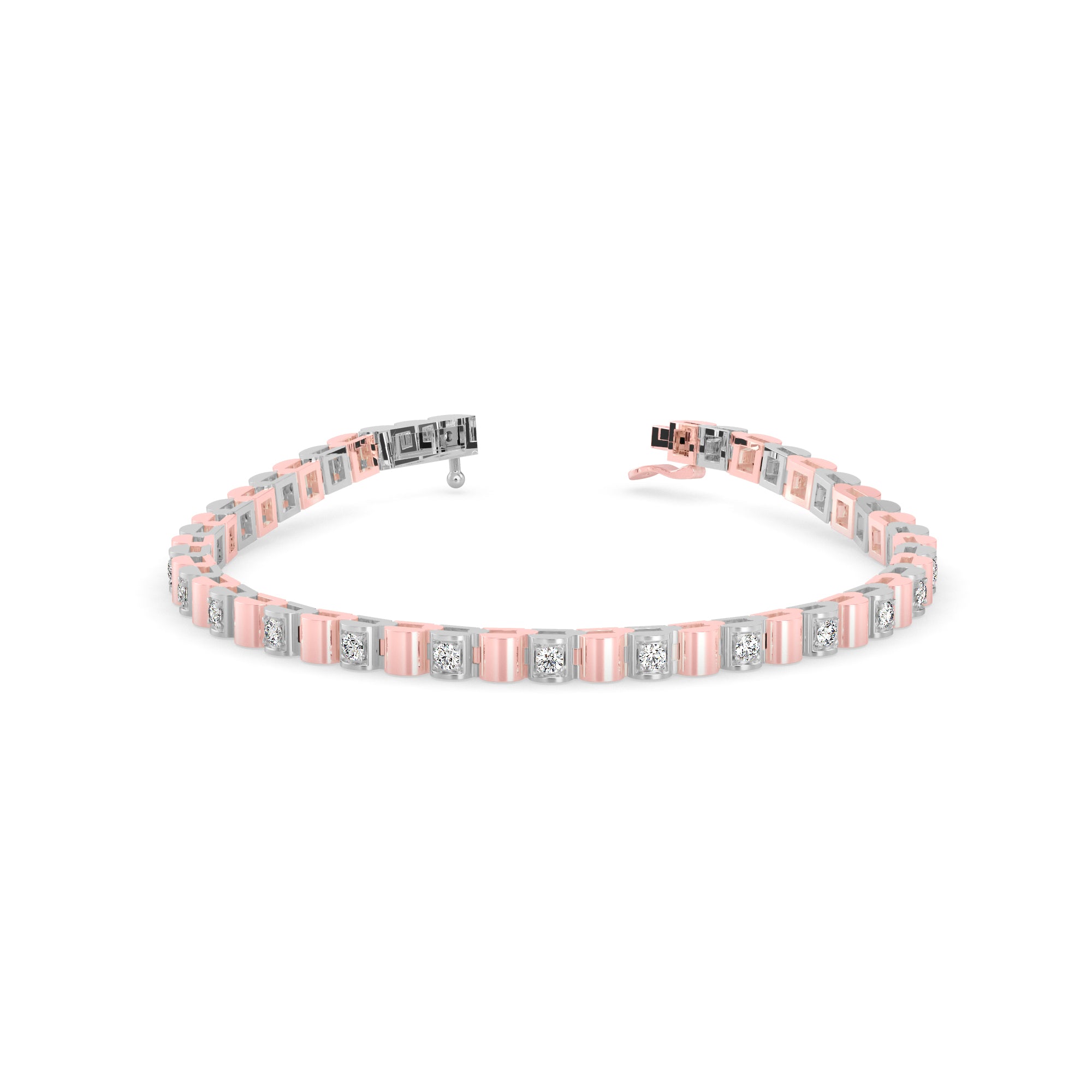 Sagasity Diamond Tennis Bracelet-Rose Gold
